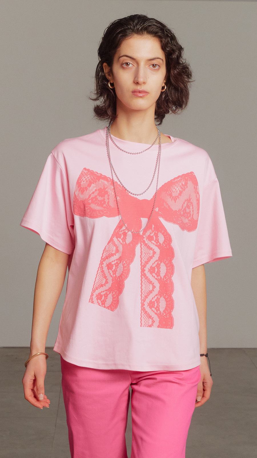 LACE PRINT TOP_PINK